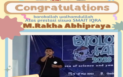 M. Rakha Abhipraya dari SMA IT IQRA' Kota Bengkulu Cetak Prestasi Gemilang sebagai Juara 2 dalam Kompetisi Solo Song BIOFAIR UNIB 2023