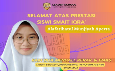 Siswi SMA IT IQRA' Kota Bengkulu Alfatihatul Munjiyah Aperta Berhasil Raih Dua Mendali: Perak dan Emas dalam  Dua Kompetisi Nasional IYSHO dan FOSPAN