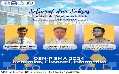 Siswa SMA IT IQRA' Kembali Cetak Prestasi di Ajang OSN-P SMA Kota Bengkulu Tahun 2024  